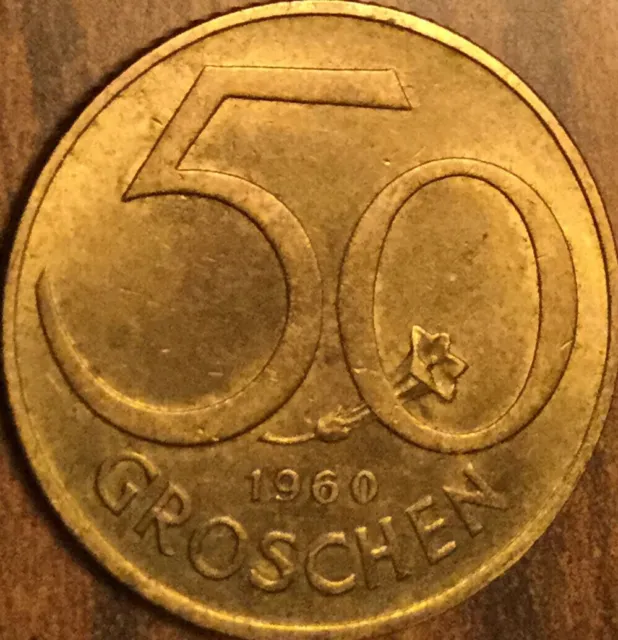 1960 Austria 50 Groschen Coin