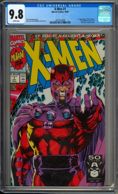 X-MEN #1 Magneto Cover D🔥Acolytes 1st app🔥 CGC 9.8 NM/MT Marvel 1991 Wolverine