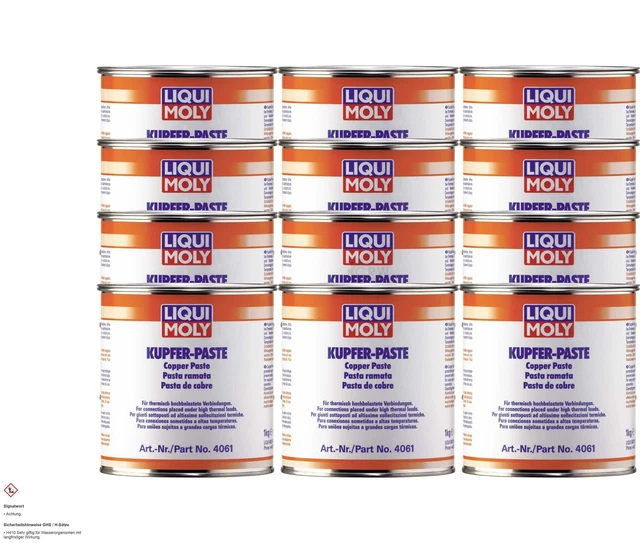 12x Liqui Moly Kupferpaste Copper Paste Schmiermittel Korrosionsschutz 1kg
