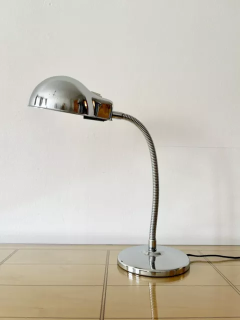 Chrome Vintage Table Lamp, Italy, 1960s, Mid Century design, Lamp Space Age