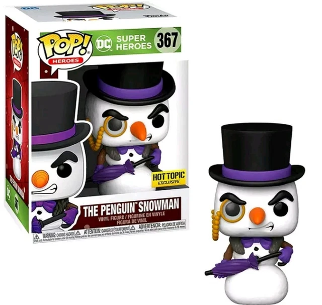 Funko Pop! The Penguin Snowman 367 DC Super Heroes HOT Topic Exclusive IN CASE