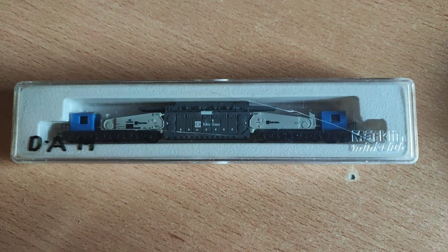 MÄRKLIN MINI CLUB Spur Z 8620 Tiefladewagen - Trafo Union - SSt der DB in OVP EUR 9,90 - DE