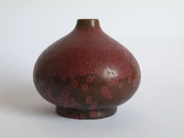WENDELIN STAHL Kristallglasur Vase Studiokeramik art pottery 9,6cm
