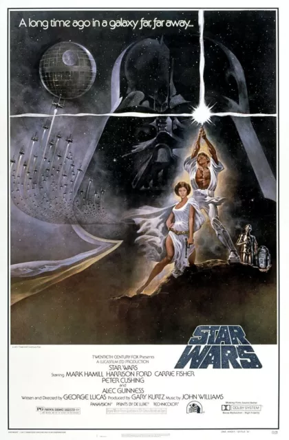 Star Wars Saga - Guerre Stellari Film 1977 Poster Locandina 45X32Cm Cinema