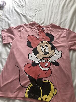 11 - 12 anni Minnie mouse t-shirt rosa etichette nuove di zecca