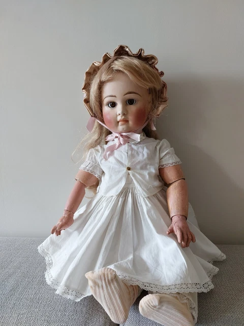 Repro Ancienne poupée Jumeau triste  à restaurer 60 cm no UNIS BRU Steiner SFBJ