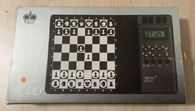 Novag Solo Travel Electronic Chess Computer, Boxed with Instructions. 1980's
