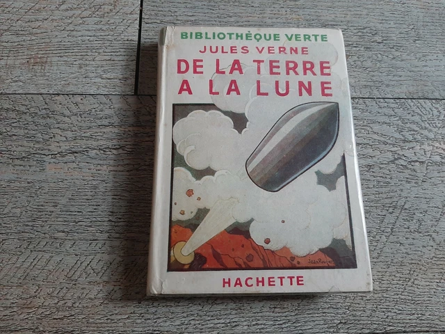 DE LA TERRE à la lune de jules verne hachette bibliothèque verte 1944