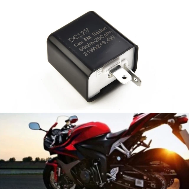 12V 42W Moto Auto LED Relais Clignotant 2-PIN Clignotant Feu Imperméable