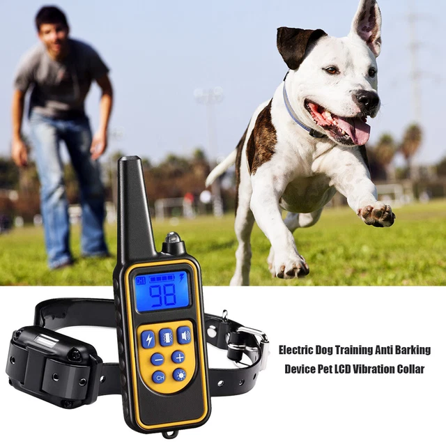 Collar eléctrico de vibración LCD para perro herramientas de entrenamiento suministros para el hogar accesorios