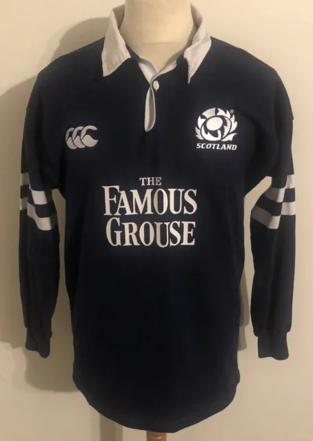 Scotland 1990'S Rugby Union Shirt Jersey Canterbury Size Large Famous Grouse