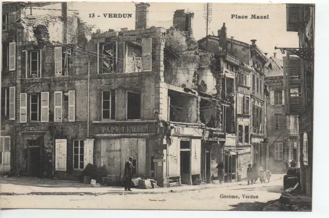 VERDUN - Meuse - CPA 55 - Bombardement de la Papeterie de la Place Mazel