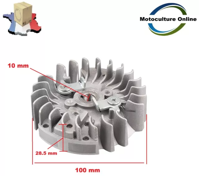 Volant moteur magnétique d' Inertie pour Tronçonneuse Thermique  Voir Dimensions