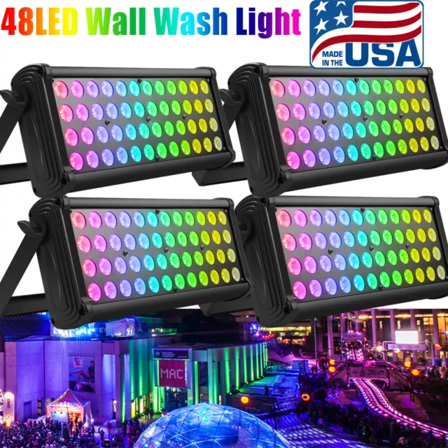 Wall Wash Bar Light 48LED RGB DMX512 DJ Party Disco Stage Show Display Lights