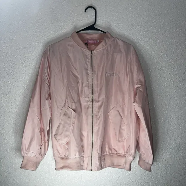 Kokopie Crybaby jacket Women’s Juniors Size Small Pastel Baby Pink Zip Up NWT