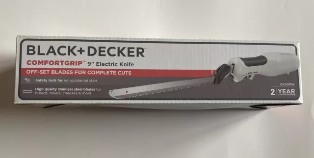 BLACK+DECKER 9-Inch Electric Carving Knife, White, EK500W