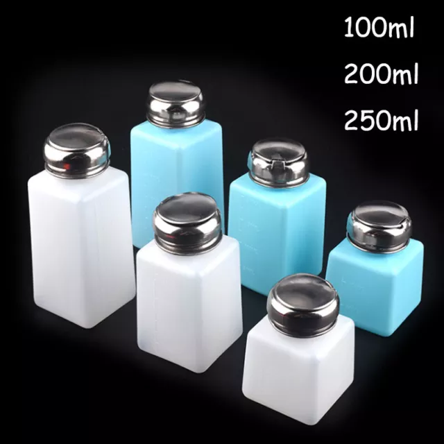 Liquid Alcohol Press Nail Polish Remover Dispenser Cleaner Pumping Bottle