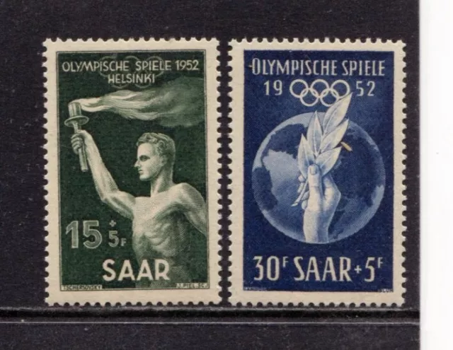 Saarland Mi 314 - 315 postfrisch - kompletter Satz - Olympia Helsinki