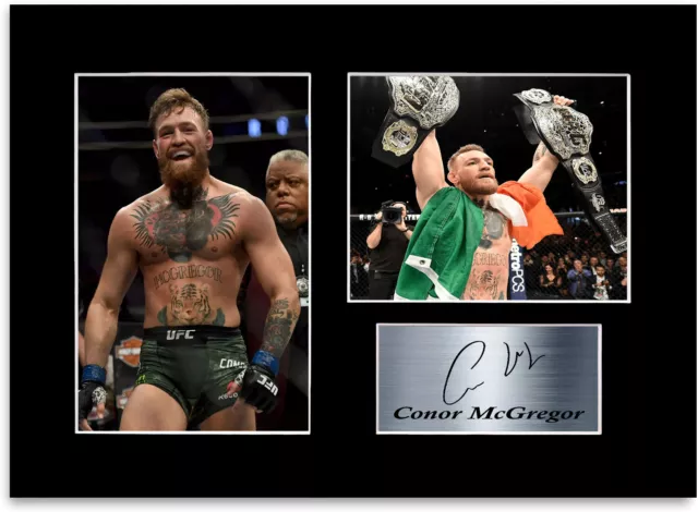 Conor McGregor MMA UFC Champion Printed Signed Autograph Photo Display Poster A4