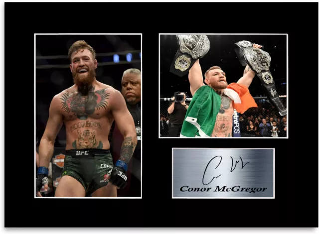 Poster display foto autografo Conor McGregor MMA UFC Champion Stampato Firmato Autografo A4