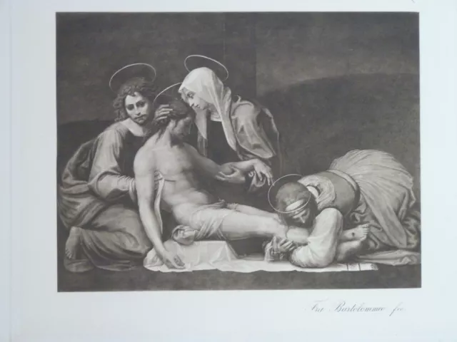 ANCIENNE LITHO"LA DESCENTE de la CROIX FRA BARTHOLOMMEO"