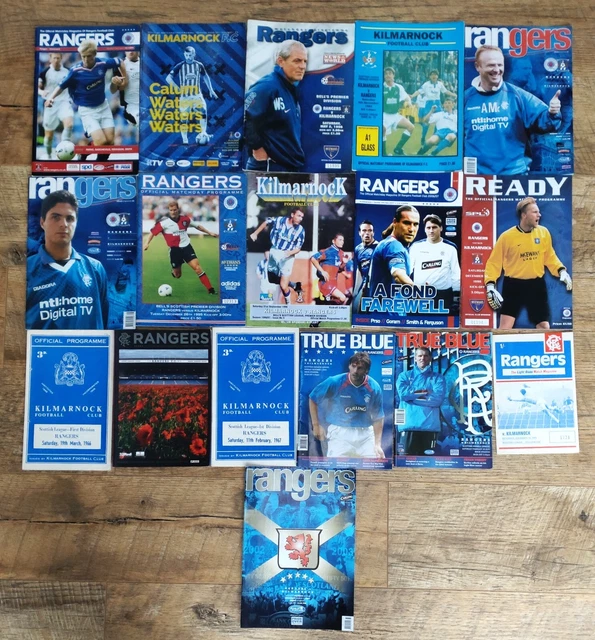RANGERS V KILMARNOCK home & away programme bundle (17 Off) £5.00 ...
