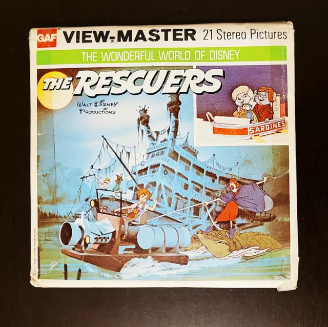 🎬Viewmaster🎬GAF Disney's "The Rescuers/Bernhard & Bianca"🎬rare View-Master