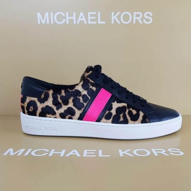 MICHAEL KORS BASKETS Femme Taille UK Irving Rayure Imprimé