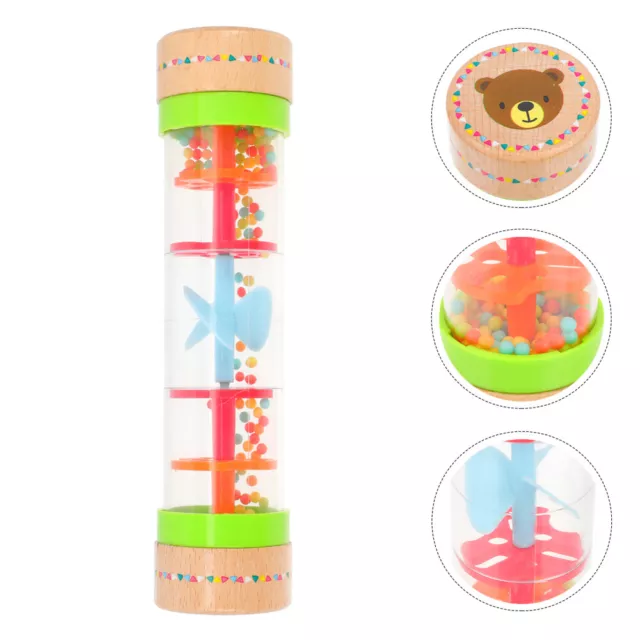 Rainphone Baby Stocking Stuffers Mini Wooden Musical Shaker Rattle