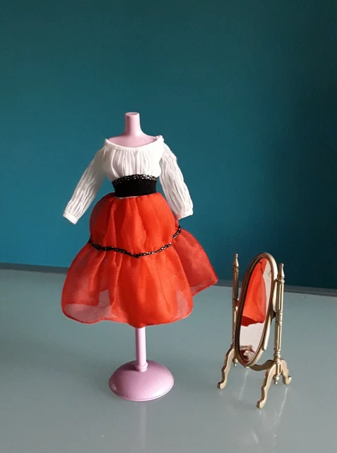 &MATTEL& VESTITO PER Barbie "Hispanic Rio Senorita" 1979, colore rosso e bianco EUR 22,00