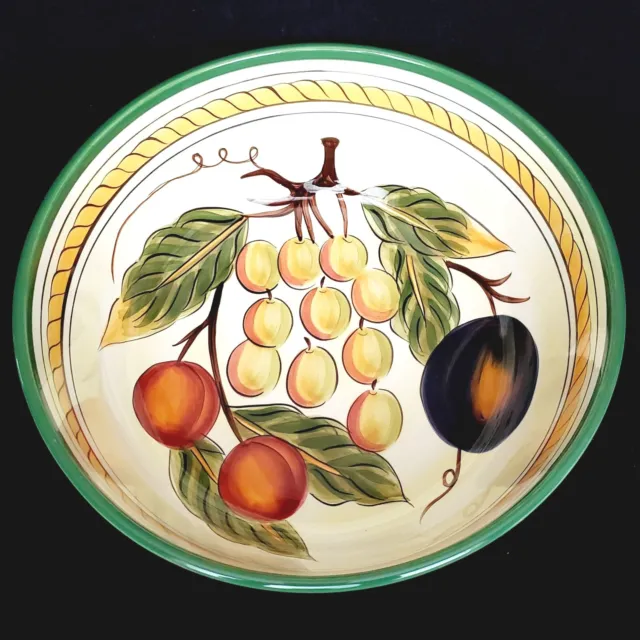 Vintage Tabletops Gallery "Italian Fruit" Large Salad Pasta Serving Bowl 12.25"