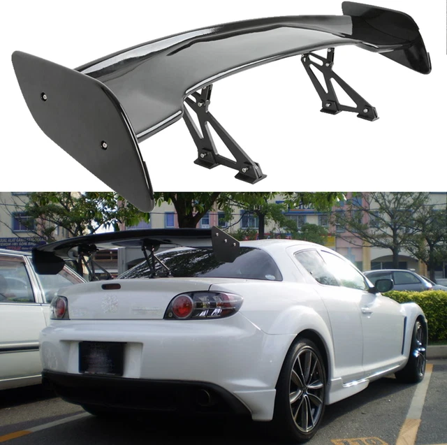 47& ADJUSTABLE REAR Spoiler Racing GT-Style Trunk Wing Glossy For Mazda ...