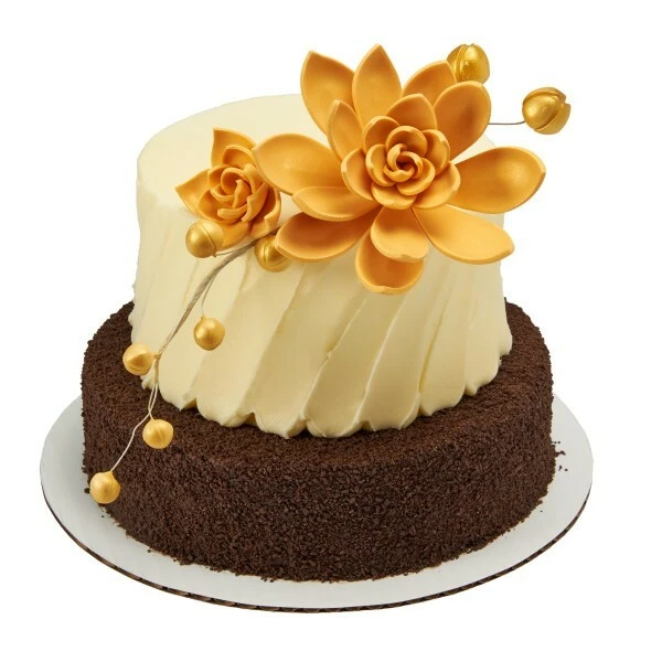 2 Flores Suculentas de Oro Pasta de Goma Pasta de Goma Azúcar Fondant 2 Flores Suculentas de Oro Pasta de Goma Pasta de Goma Azúcar Fondant