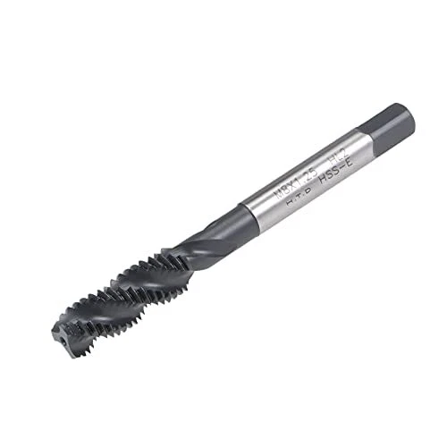 M8 x 1.25 Spiral Flute Thread Tap, Metric Machine Threading Tap HSS Nitriding