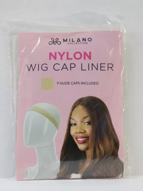 9 pc Milano Collection Professional Nylon Mesh Wig Stocking Liner Cap In NUDE