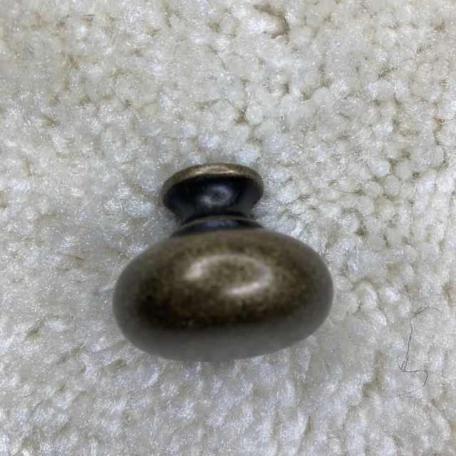 Brass Door Knob Pulls Brushed Antique X 8 Lot Set Cabinet Drawer Handle Small