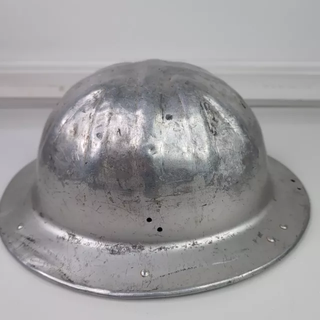 Vintage Aluminum Hard Hat BF McDonald Co Los Angeles Leather Lining 1950s 2