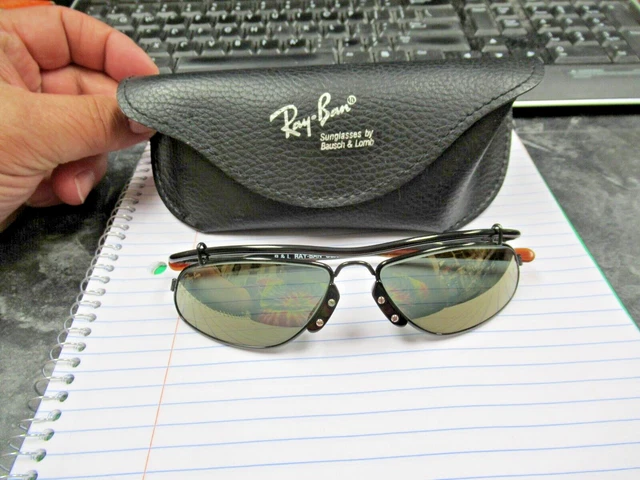 EUC B&L Ray Ban USA W2392 Inertia 62mm Gold Mirror Black Chrome Sunglasses &Case