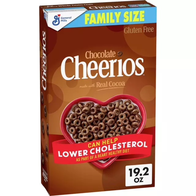 Cheerios Chocolate Heart Healthy Cereal, Gluten Free Cereal With Whole Grain OZ