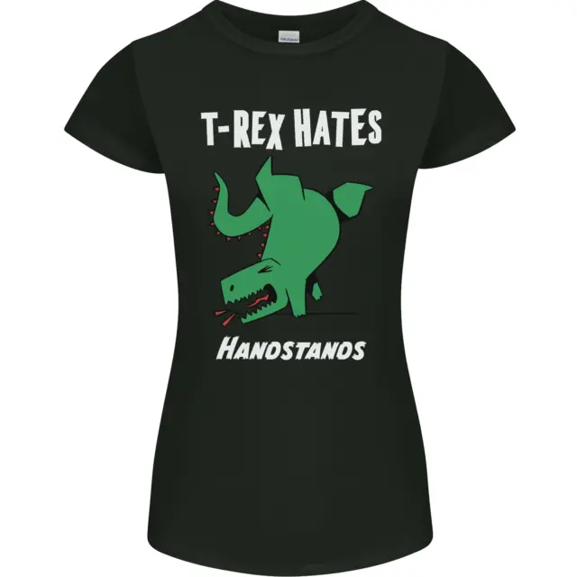 T-Rex Hates Handstand Ginnastica Dinosauro Donna Petite Cut