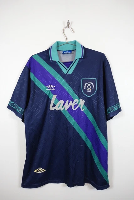 Vintage Sheffield United 1993/1995 Away Football Shirt XL Mens Umbro Laver