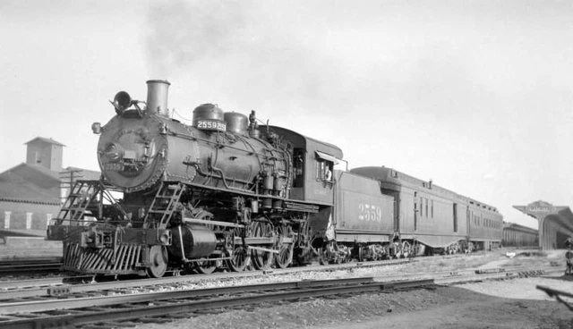AT&SF SANTA FE Railroad locomotive engine No. 2559 type 2-8-0 OLD TRAIN ...