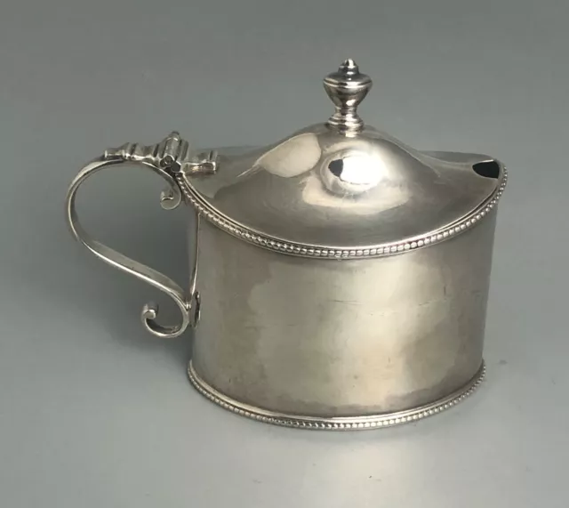 Vaso senape argento massiccio Giorgio III William Abdy I Londra 1789 HLZX