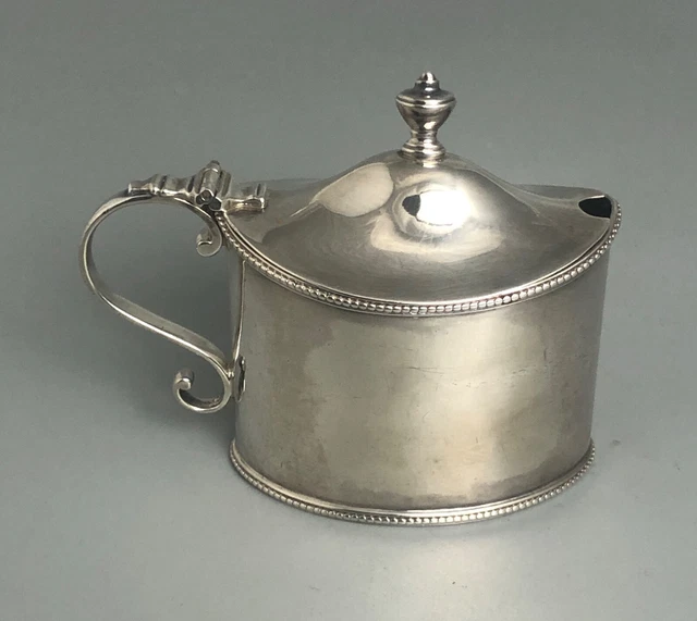 Vaso senape argento massiccio Giorgio III William Abdy I Londra 1789 HLZX
