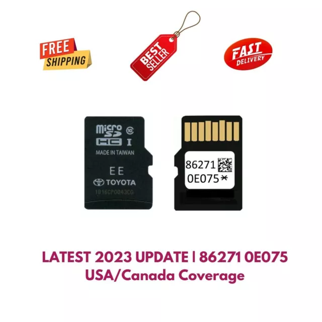 Latest 2023 Update 86271 0E075 Navigation Maps Micro SD Card OEM for Toyota USA