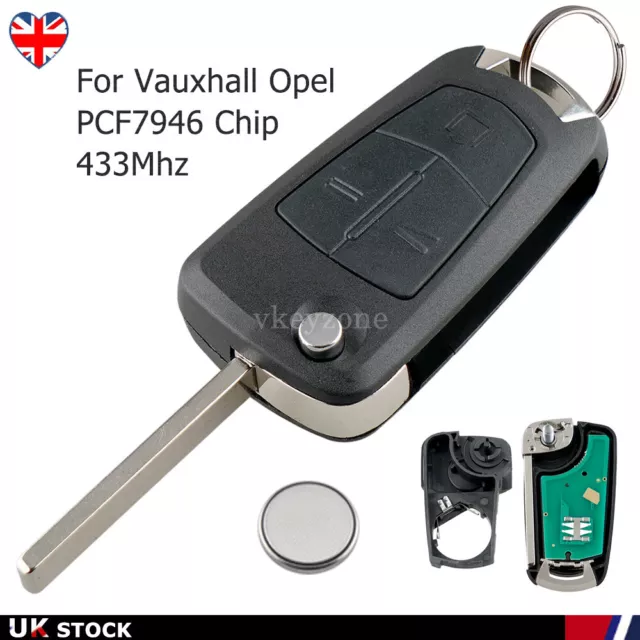 For Vauxhall Opel Vectra C 2003 2004 2005 2006 2007 2008 Remote Key Fob PCF7946