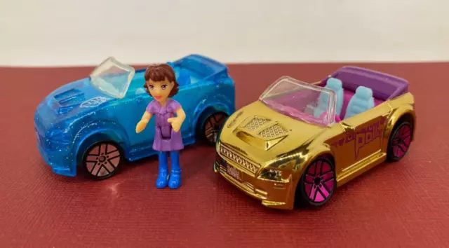 Mattel 2007 - POLLY POCKET - Race to the Mall - Mini Car & Figure Lot B