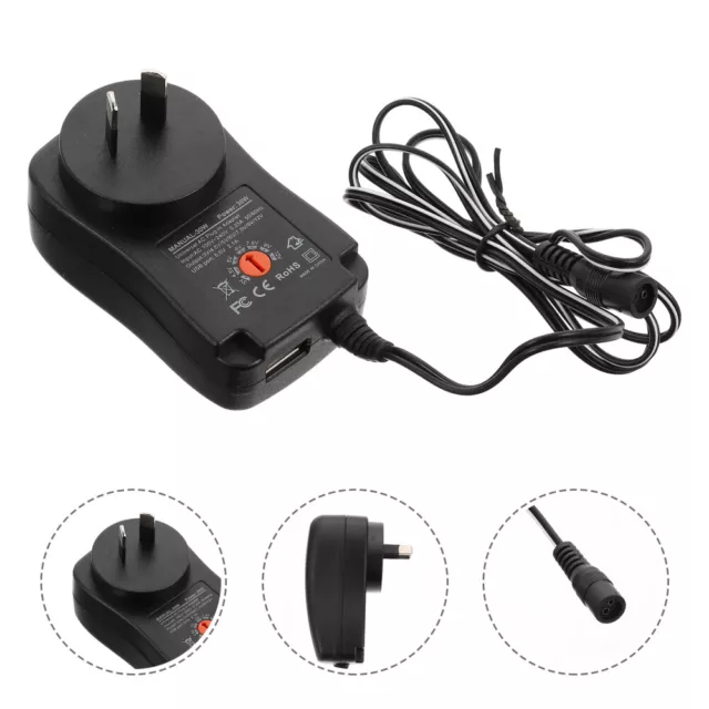 1 Set USB 30W Power Adapter 3-12V Power Supply for Laptop Robot TV AU Plug