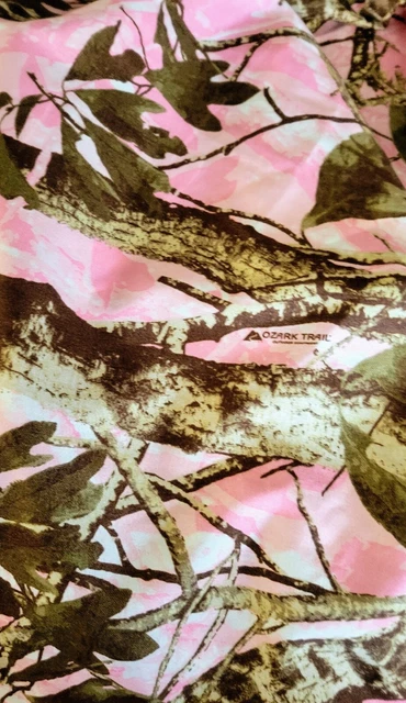 MainStays Ozark Trail  Camouflage Pink & Brown  Hunting Queen  Size Fitted Sheet