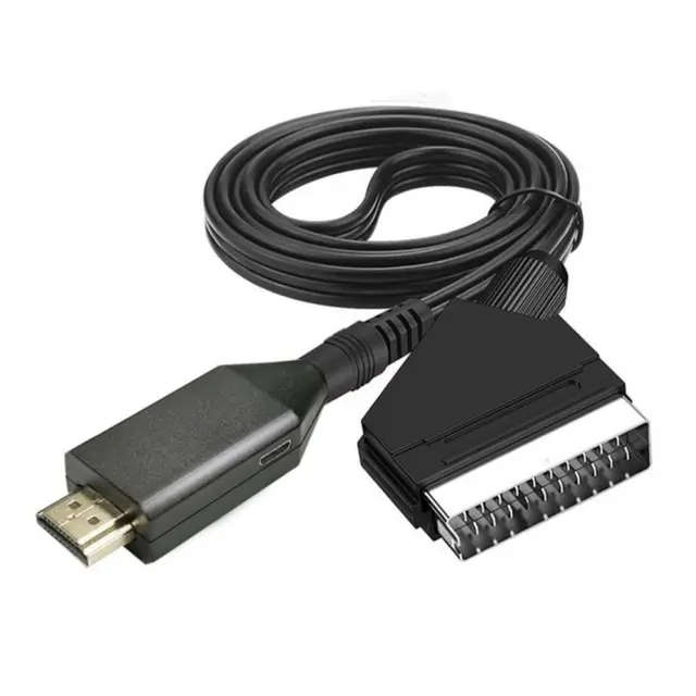 SCART zu auf HDMI Konverter Kabel HD Video Audio Adapter Wandler für DVD TV 2024